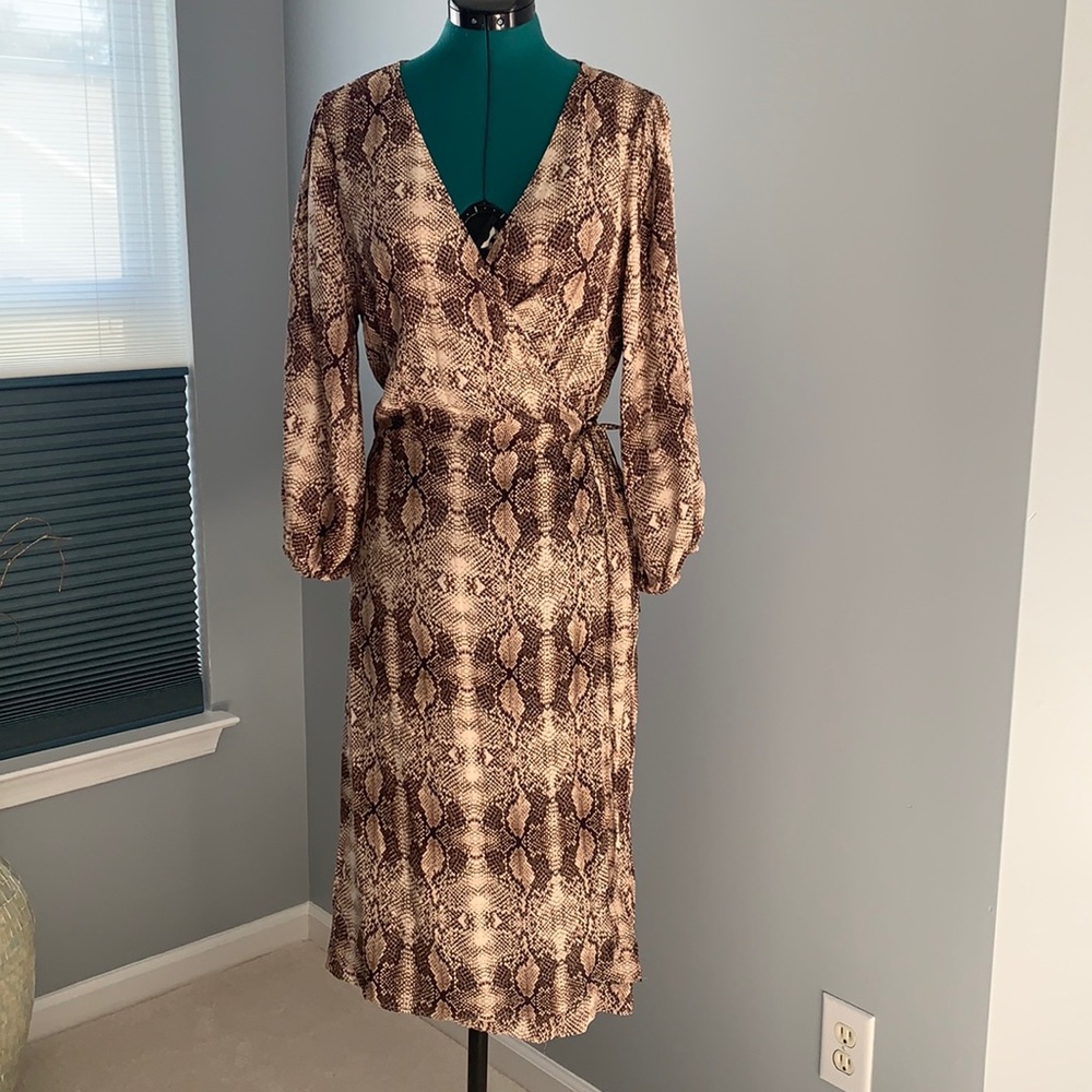 NY&Co snakeskin wrap dress (never worn)